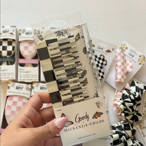 MacKenzie-Childs Courtly Check comb & butterfly holder